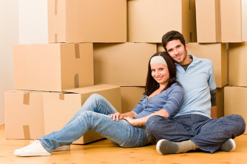 Packed moving van prepared for a home move in Hornchurch