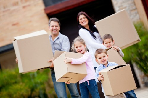 Student property move-in day in Hornchurch with boxes and bags