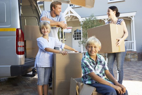 Household furniture being safely transported during a Hornchurch removal
