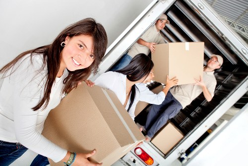 Fragile items being securely packed for a Hornchurch move