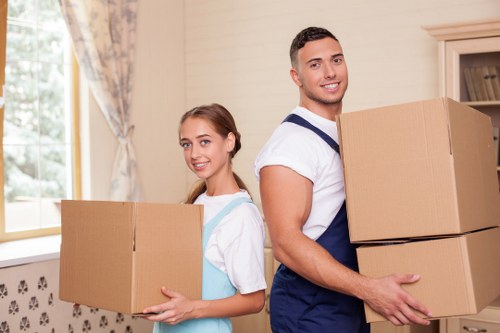 Local packing materials and boxes prepared for a Hornchurch move