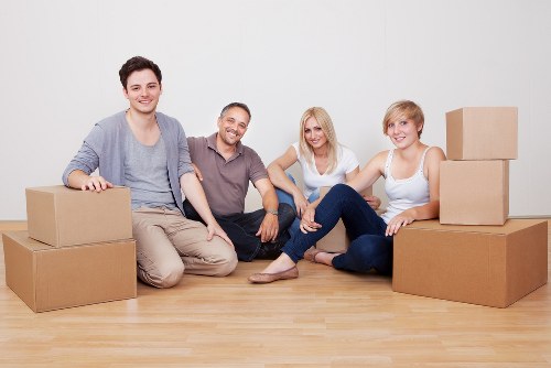 Packing and transporting office furniture during a Hornchurch business move